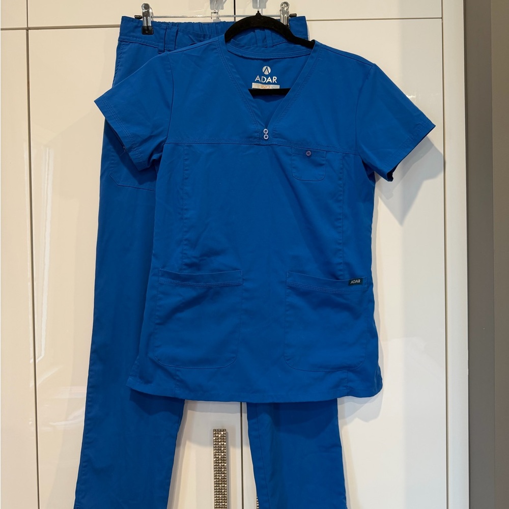 Adar Women's Blue Scrub Set